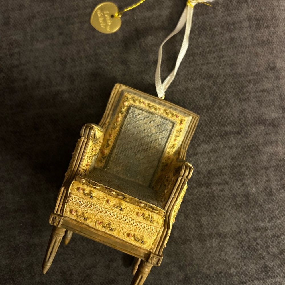Kurt Adler 1999 House of Louis Nichole Victorian Chair Christmas Ornament